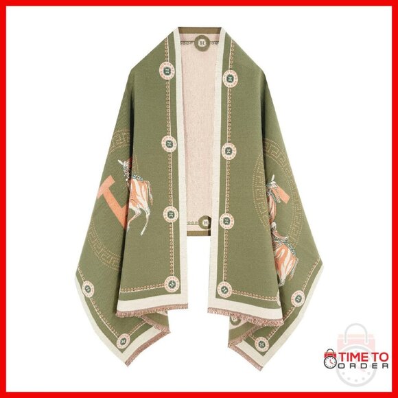 Accessories - Reversible Cashmere-Like Pashmina Shawl Wrap - 70x180cm
